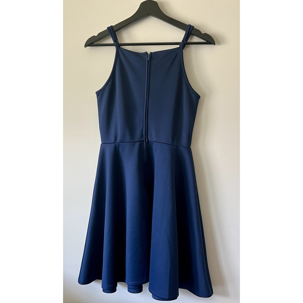 Altar'd State Women's Dress Sz 4 Navy Blue Sleeveless Adjustable Strap Zip Back - Picture 3 of 7